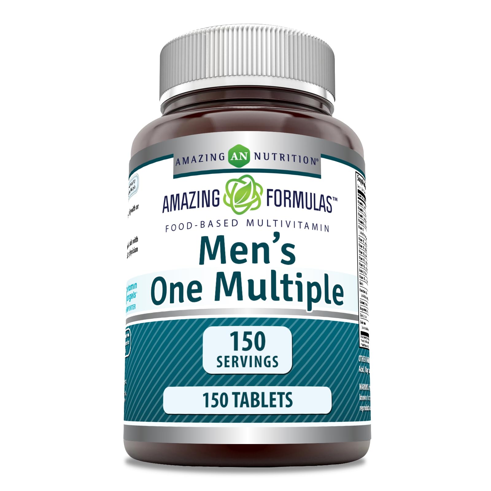 Amazing Formulas Men's One Multivitamin Supplement | Food Based | 150 Tablets | Perfect Blend of Vitamins, Minerals & Probiotics | Non-GMO | Gluten-Free | Made in USA Amazing Nutrition buy supplements canada