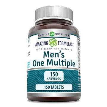Amazing Formulas Men's One Multivitamin Supplement | Food Based | 150 Tablets | Perfect Blend of Vitamins, Minerals & Probiotics | Non-GMO | Gluten-Free | Made in USA Amazing Nutrition buy supplements canada