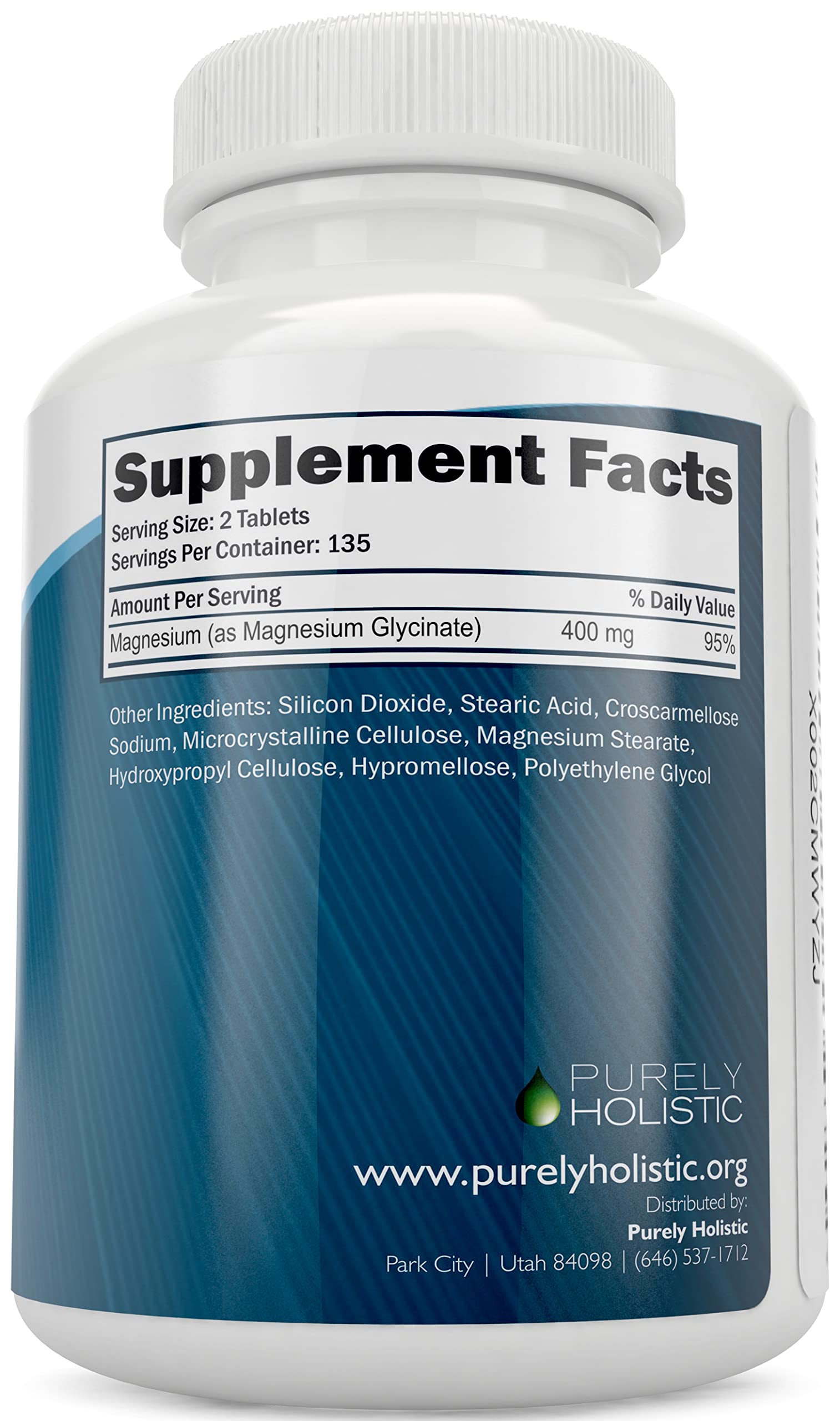 Magnesium Glycinate 400mg - 270 Magnesium Tablets (not Capsules) - 400 mg Elemental Magnesium - Highly Bioavailable - Vegan and Vegetarian - for Improved Sleep, Stress Relief & Cramp Defense Purely Holistic buy supplements canada