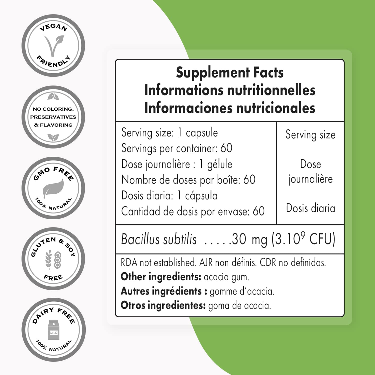 Supersmart - Bacillus Subtilis 3 Billion CFU per Day (High Potency) - Spore Probiotic Supersmart buy supplements canada