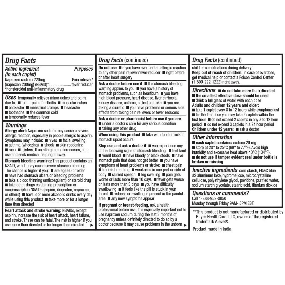 HealthA2Z® Naproxen Sodium 220mg | 300 Caplets | NSAID | Pain Reliever & Fever Reducer HealthA2Z buy supplements canada