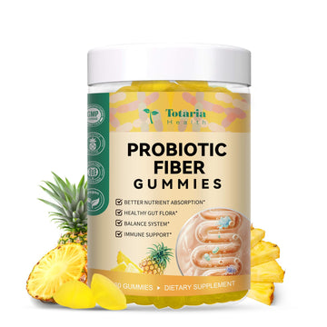 9-in-1 Probiotic Prebiotic Fiber Gummies for Adults & Teens, Fiber Supplement Pro with 5 Billion CFU Bacillus Coagulans, Psyllium Husk, FOS, Inulin, ACV for Digestion Totaria buy supplements canada