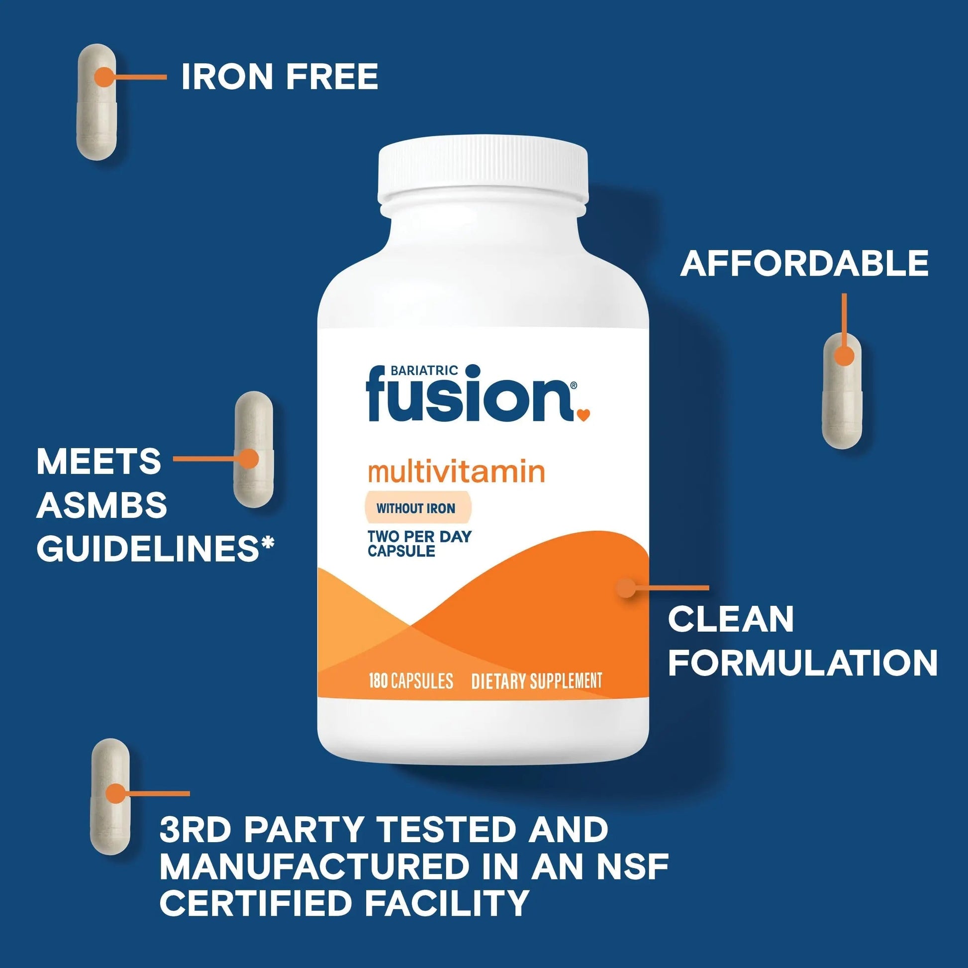 Bariatric Fusion Bariatric Multivitamin Without Iron | Post Bariatric Surgery Patients | Iron Free Bariatric Vitamin Bariatric Fusion buy supplements canada