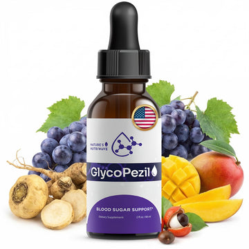GlycoPezil – Daily Liquid Botanical Supplement with Chromium, Maca Root, Ginseng & Plant Extracts – Clean, Stimulant-Free Formula – GMP-Certifed, Non-GMO, Made in USA - 2 fl oz, 1 Month Supply Nature’s NutriWave buy supplements canada