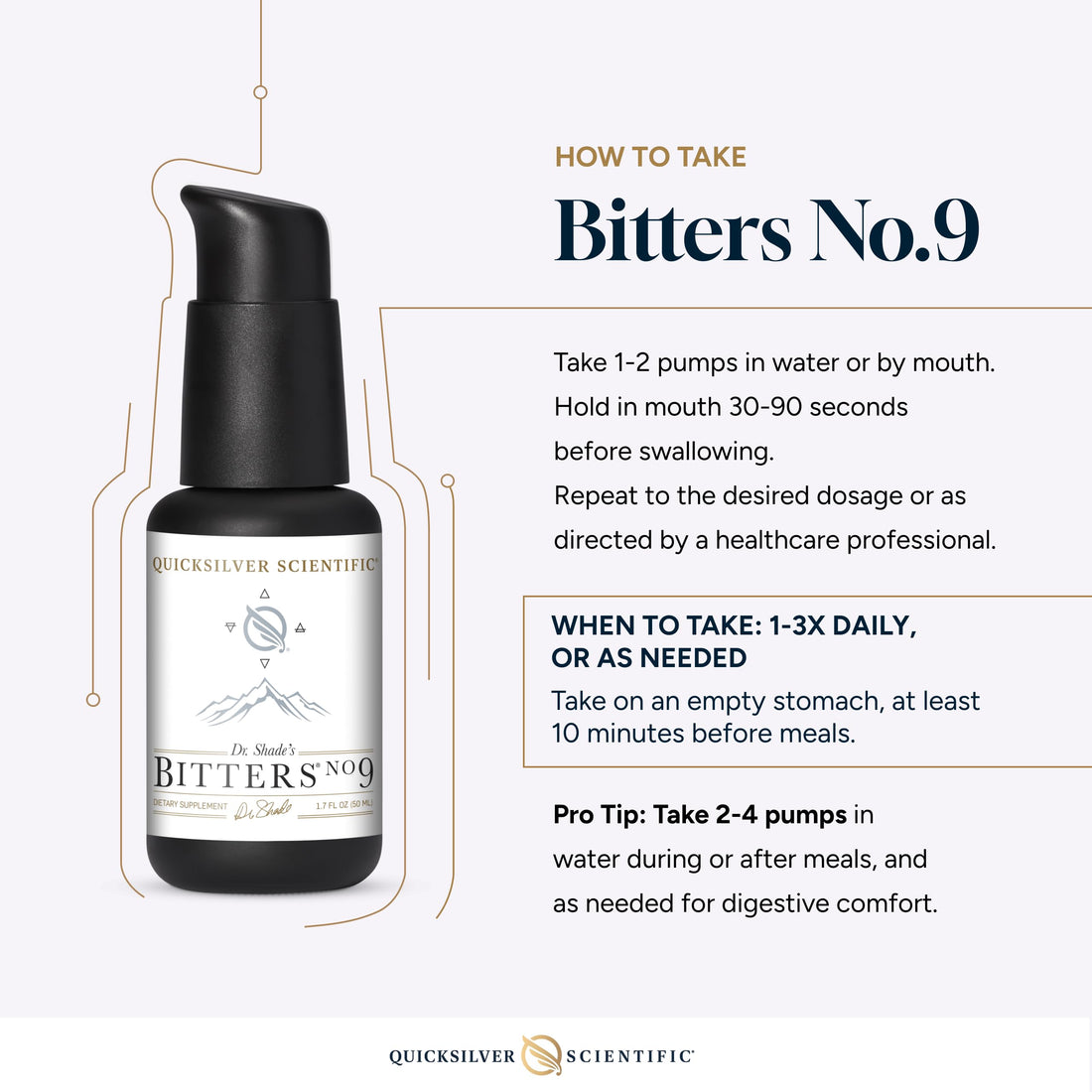 Quicksilver Scientific Dr. Shade's Bitters No. 9 - for Digestion - Fast Acting Liposomal Digestive Bitters with Milk Thistle, Burdock Root & Juniper Essential Oil - Digestive Support (50ml) Quicksilver Scientific buy supplements canada