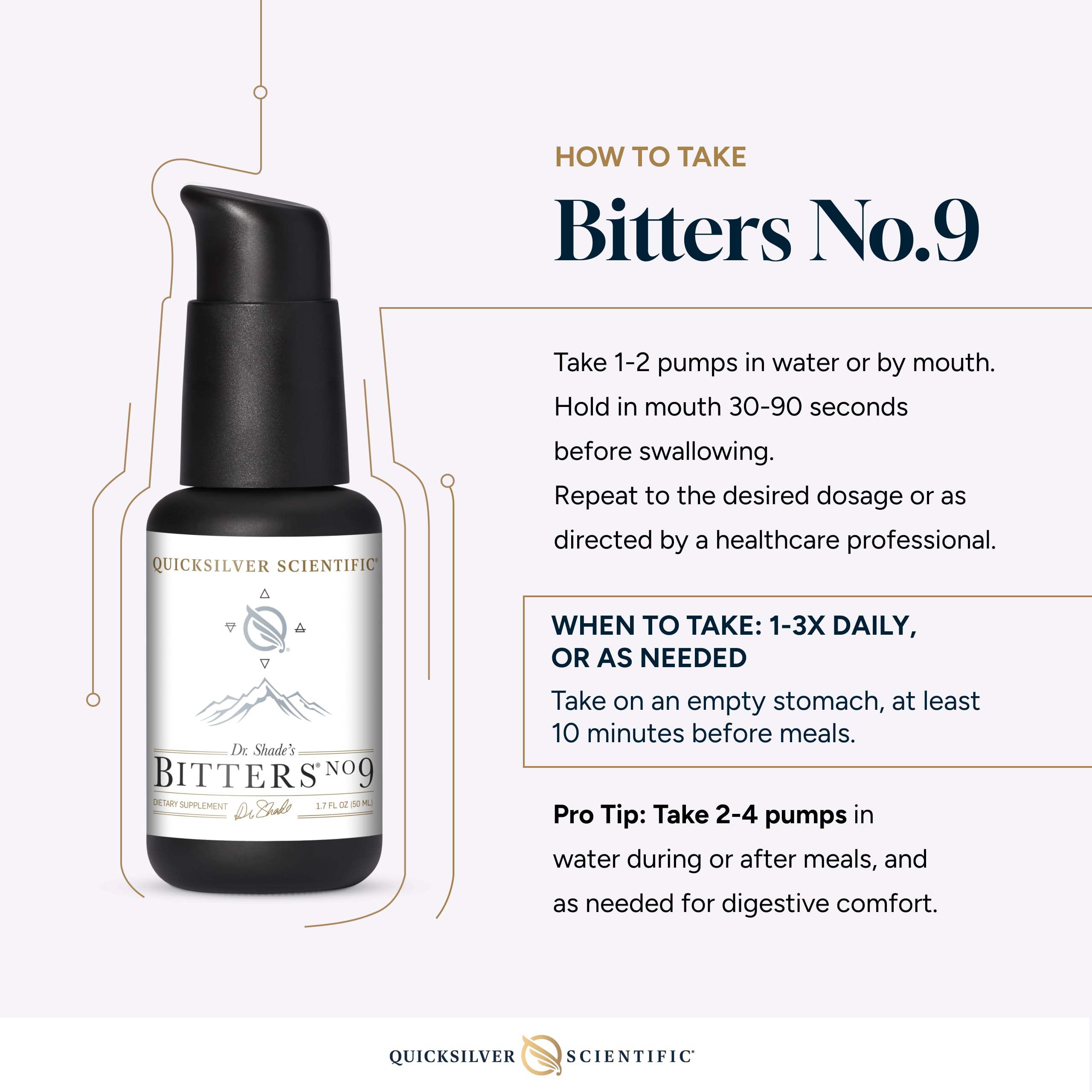 Quicksilver Scientific Dr. Shade's Bitters No. 9 - for Digestion - Fast Acting Liposomal Digestive Bitters with Milk Thistle, Burdock Root & Juniper Essential Oil - Digestive Support (50ml) Quicksilver Scientific buy supplements canada