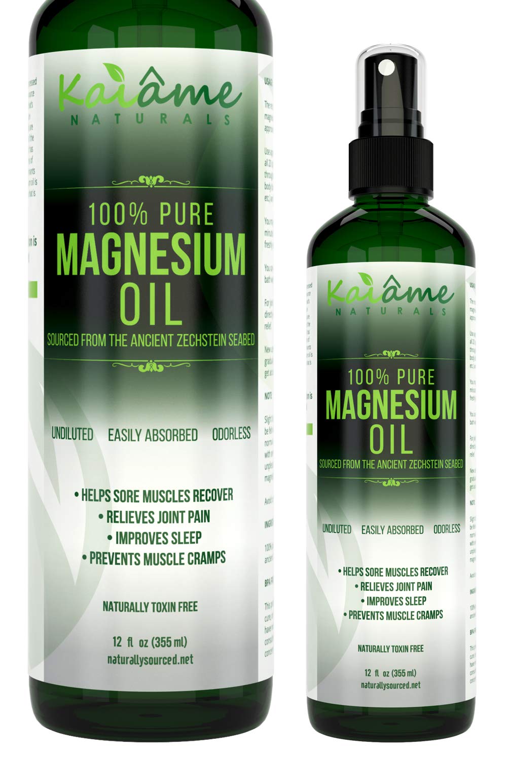 Kaiame Naturals Magnesium Oil Spray, Large 12 oz, Undiluted, Pure and Organic, Sourced from Ancient Zechstein Seabed Kaiame Naturals buy supplements canada