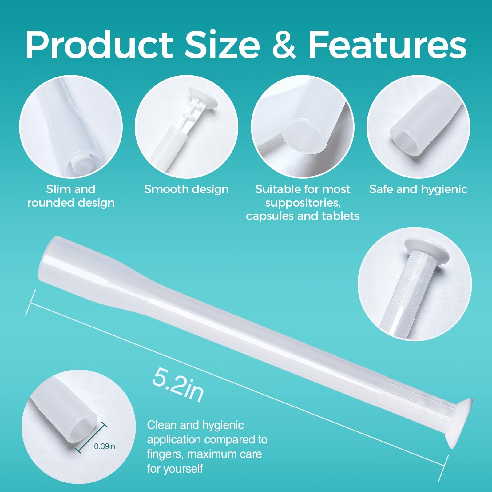 Dizzily 30 Pack Disposable Vaginal Suppository Applicators for Women, Individually Wrapped, Hygienic - Fits Most Boric Acid Suppositories, Pills, Tablet, Cap-sules and Feminine Care Applicator Dizzily buy supplements canada