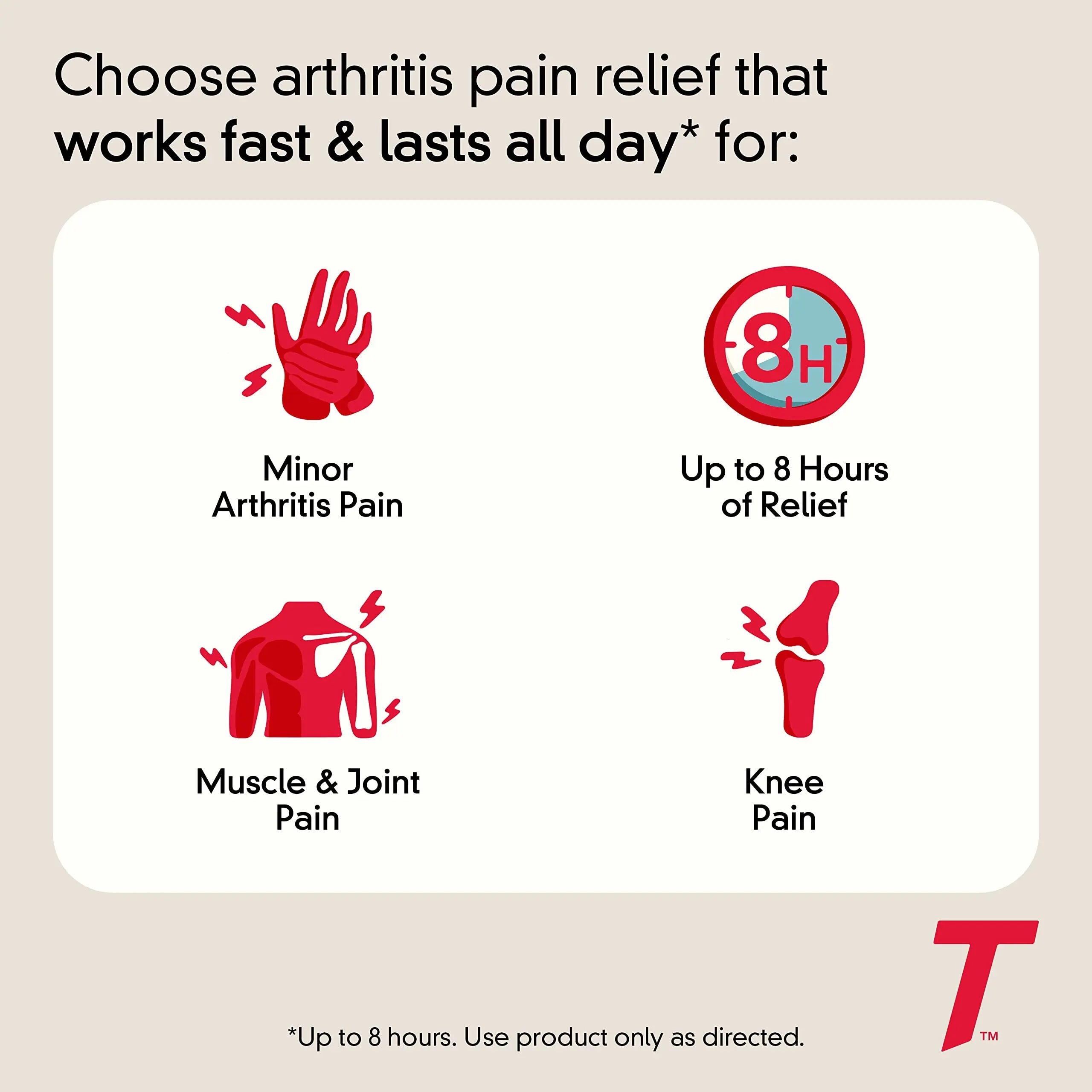 Tylenol 8HR Arthritis Pain Relief Caplets, Fast, Strong Pain Relief, 650 mg Acetaminophen for Minor Arthritis & Joint Pain, Fever Reducer, Extended Release, Won't Irritate Stomach, 100 Count Tylenol buy supplements canada