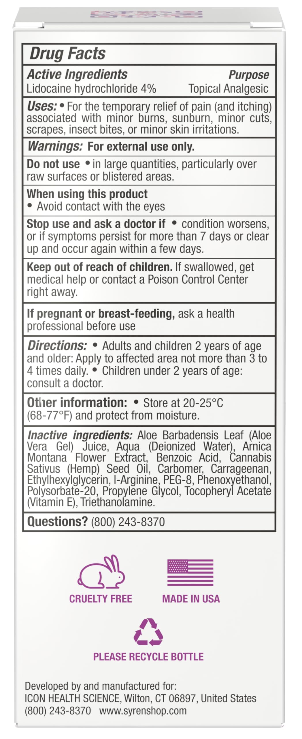 Syren Intimate Relief - Intimate Pain Relieving Gel - Relieves Vulva Pain, Throbbing, Spasms SYREN buy supplements canada