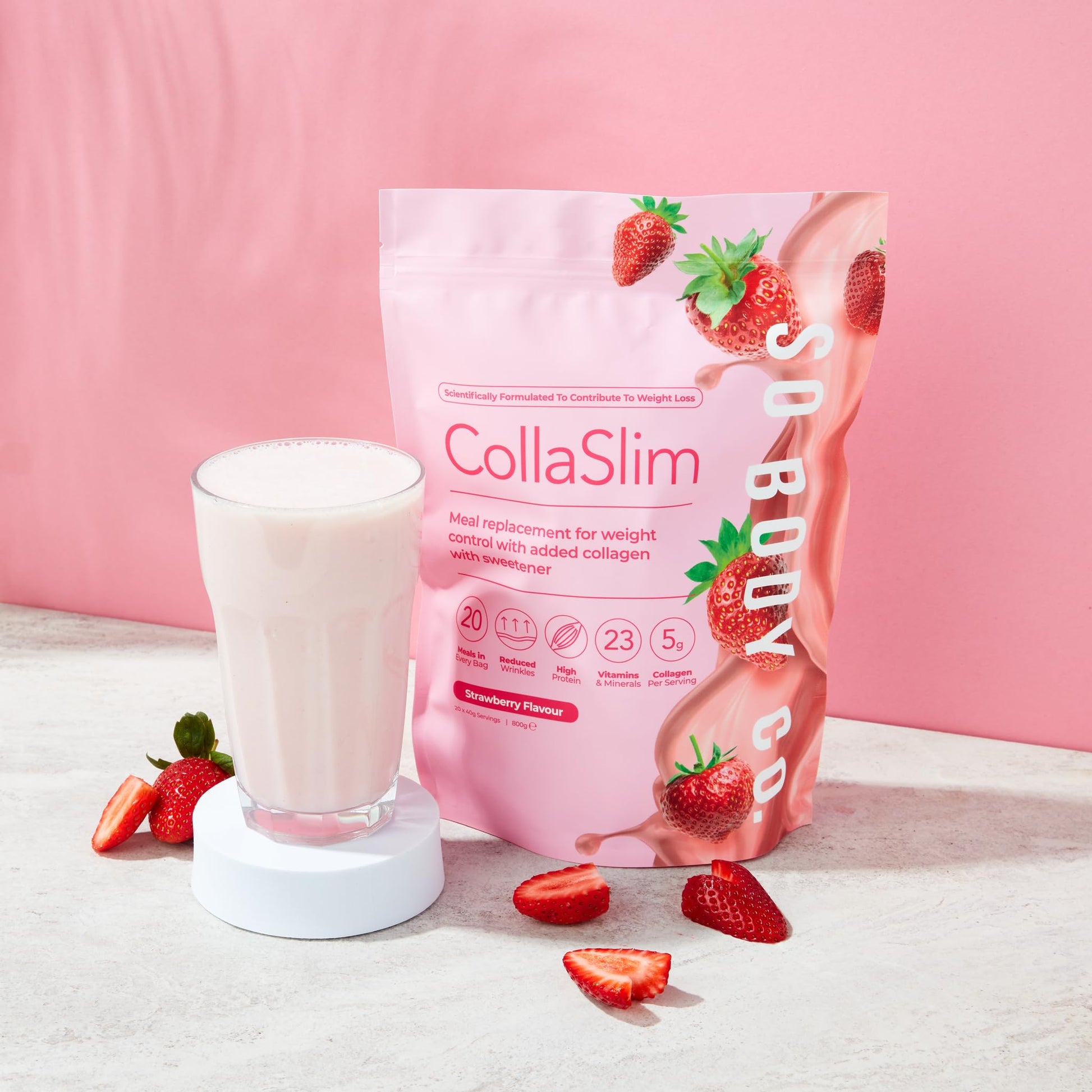 CollaSlim, Meal Replacement Shake with Added Collagen, Vitamins and Minerals, 800g So Body Co buy supplements canada