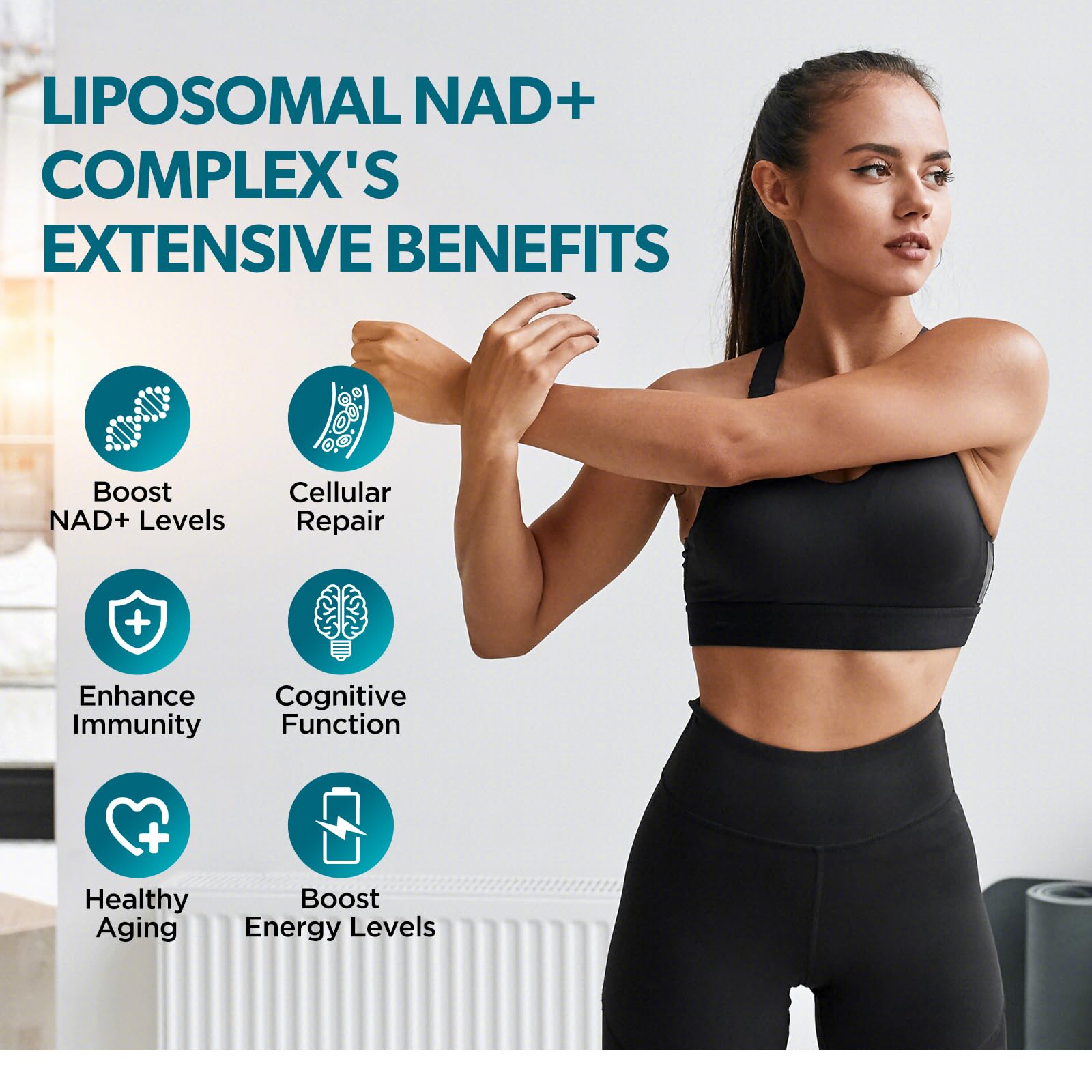 GZ HAOYUAN NAD Liquid Supplement for Women, Liposomal NAD+ Drops 1200MG with NAD Plus Resveratrol, Tmg, Quercetin, Anti-Aging, Cell Regeneration, Energy & Metabolism Support, Pineapple Flavor GZ HAOYUAN buy supplements canada