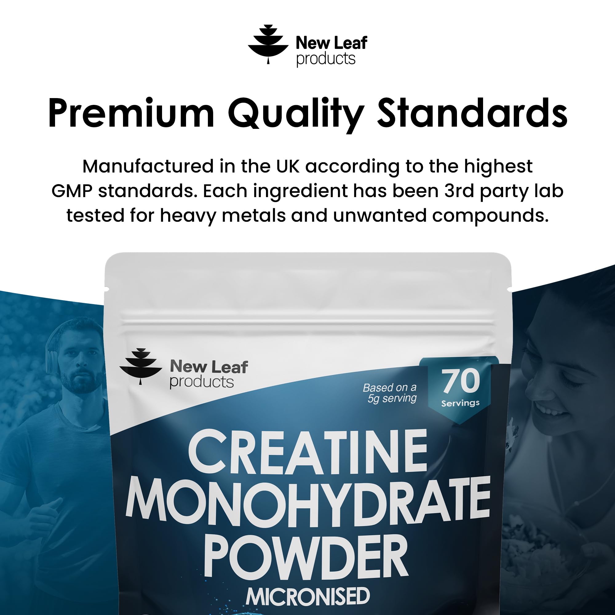 Creatine Monohydrate Powder 100% Pure Micronized Creatine - 350g Increased Absorption NEW LEAF PRODUCTS buy supplements canada