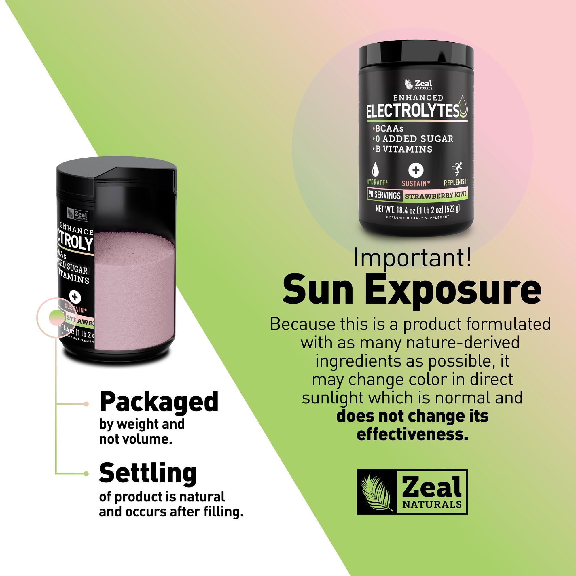 Zeal Electrolyte Powder - 90 Servings | Keto Electrolytes Powder | Zero Sugar, BCAAs, B-Vitamins | Potassium, Zinc, Magnesium Zeal Naturals buy supplements canada