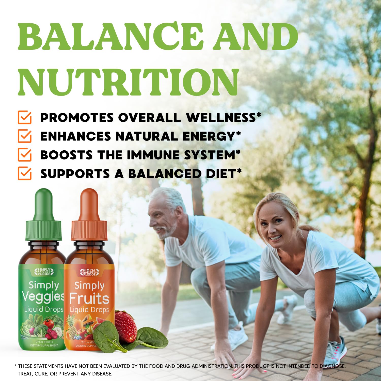 Simply Nature's Pledge - Fruit and Vegetable Supplements - Liquid Drops - Made with Whole Food Superfoods, Packed Vitamins & Minerals - Soy Free - Made in The USA Simply Nature's Pledge buy supplements canada
