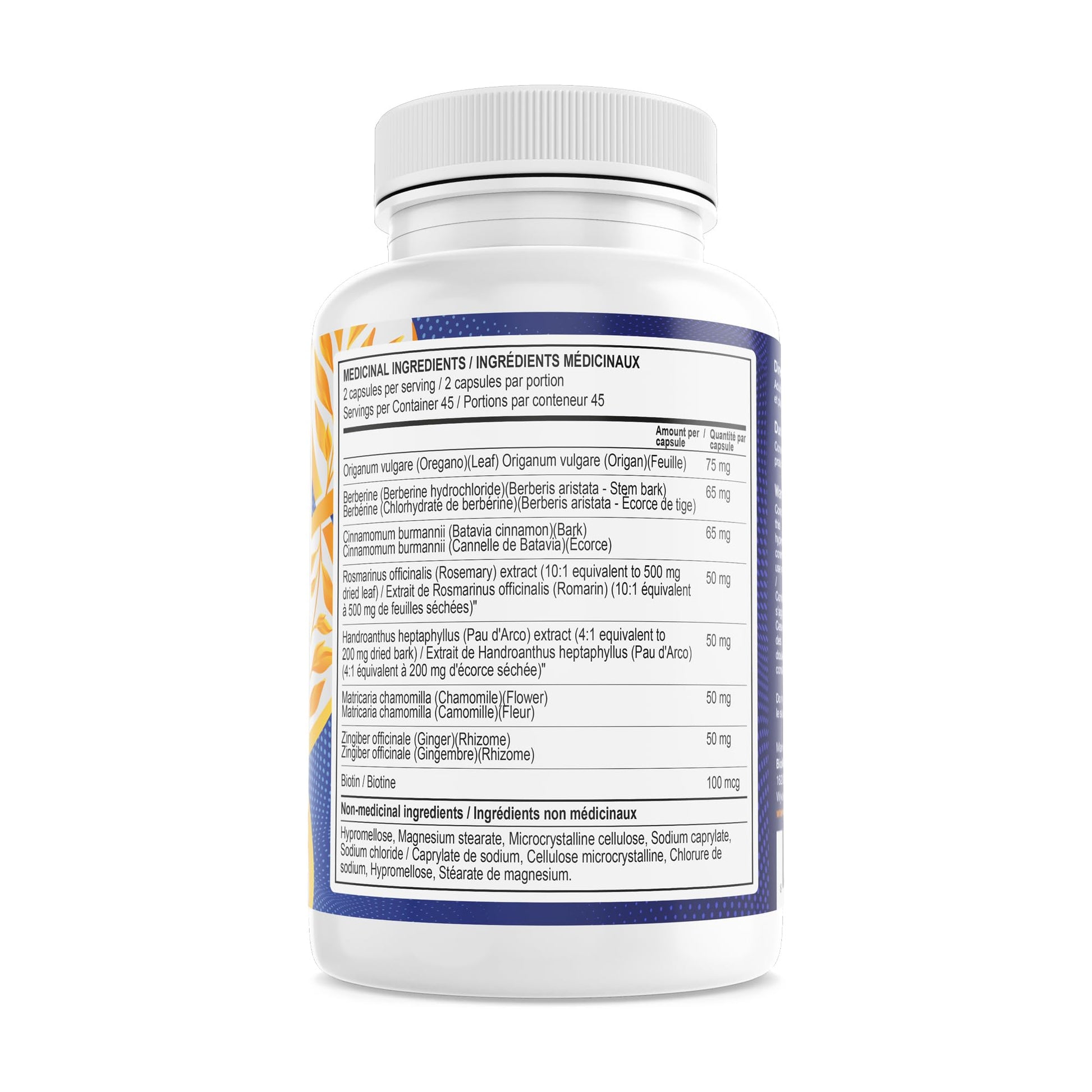 BioMatrix Candid-X Gut Cleanse with Berberine, Oregano, Sodium Caprylate, Chamomile, Ginger BioMatrix buy supplements canada