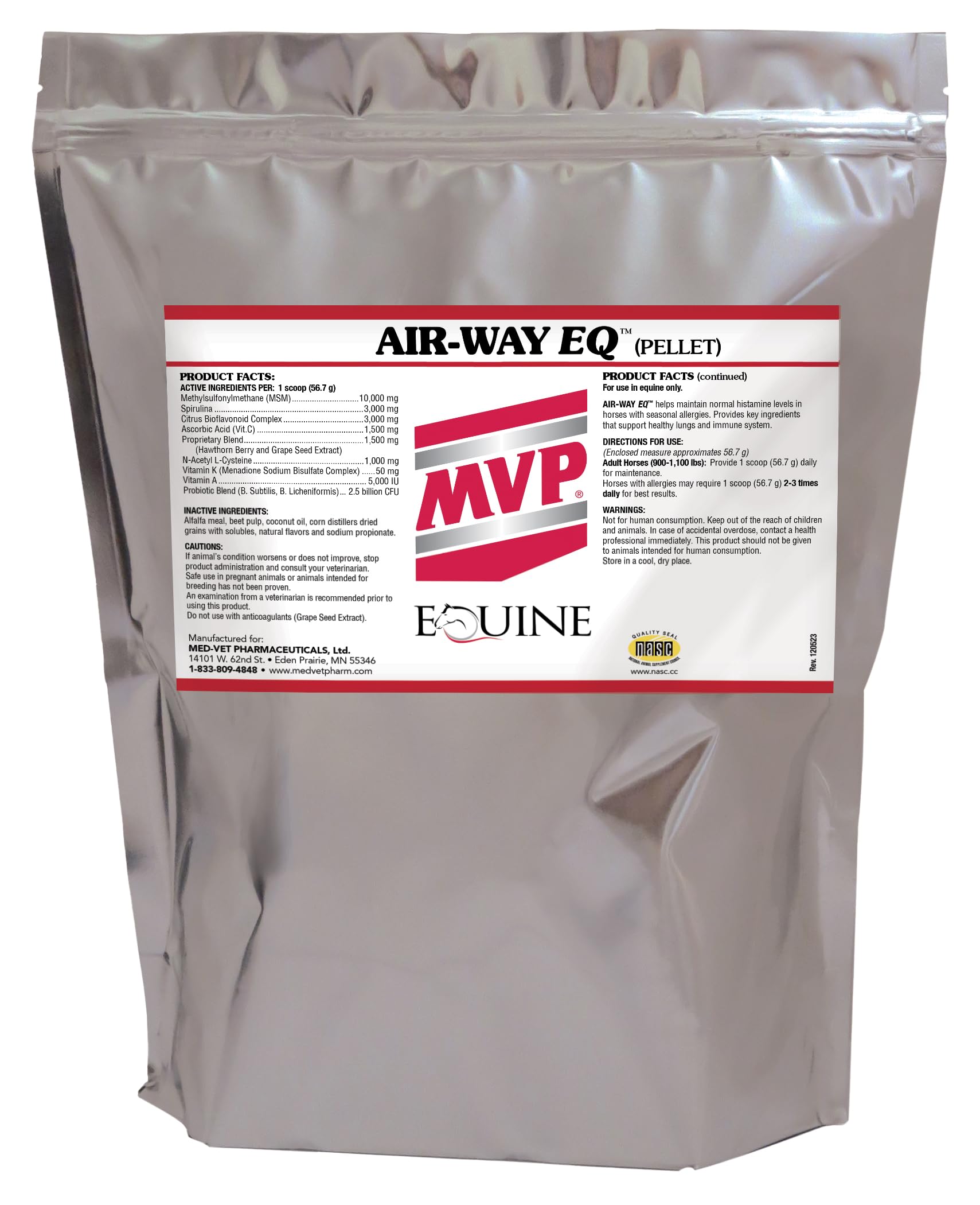 MVP Air-Way EQ Supports Healthy Lung Function and Seasonal Allergy Support in Horses, 5lb - 40 Servings MVP buy supplements canada
