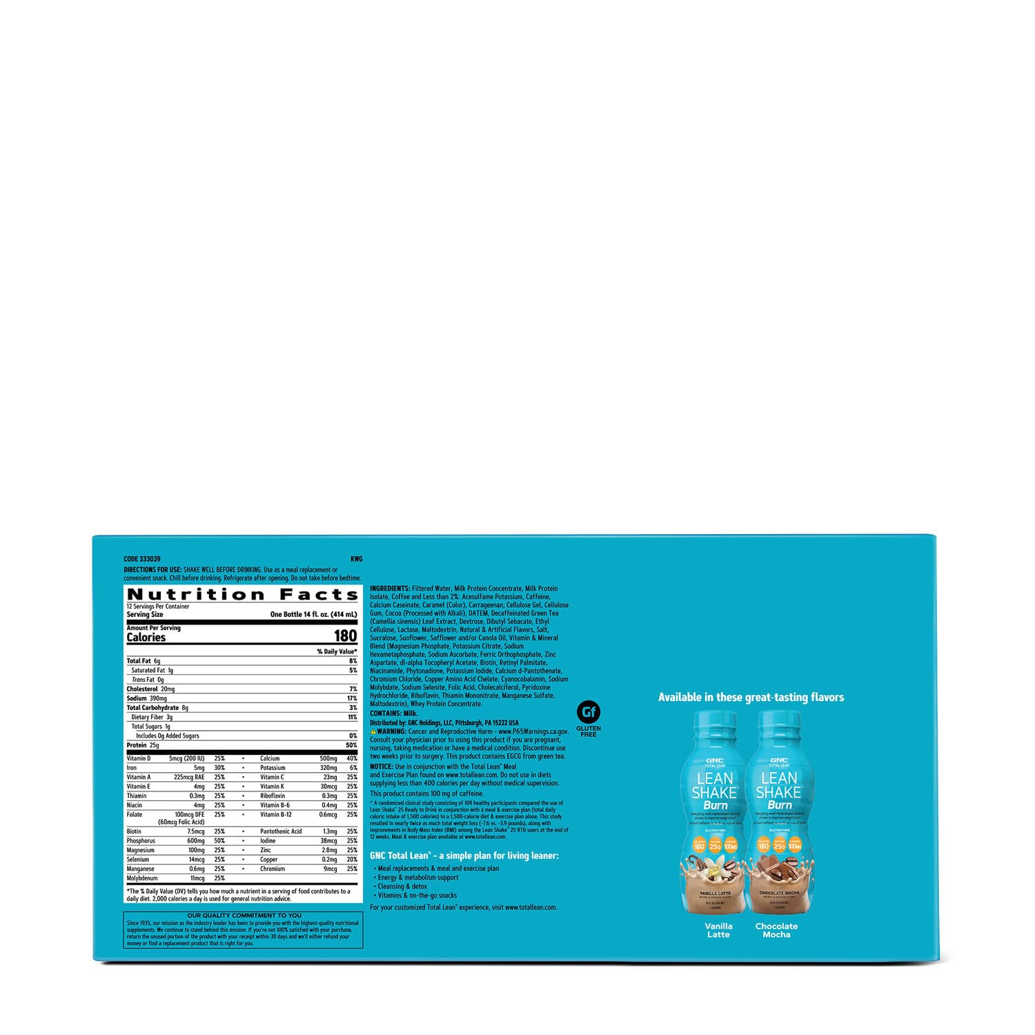 GNC Total Lean Lean Shake Burn - Chocolate Mocha GNC buy supplements canada