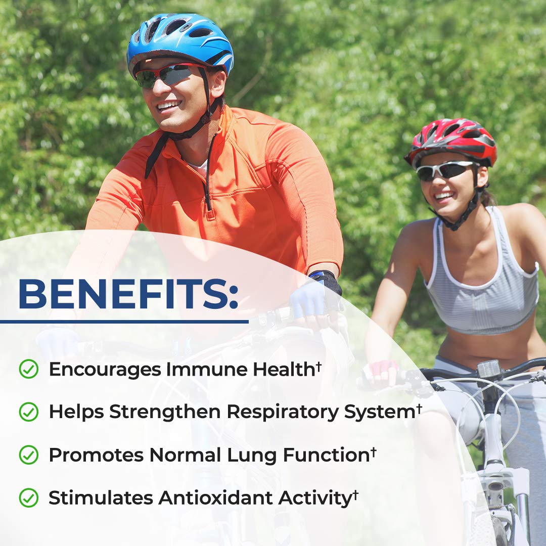 Respiratory & Immune Lung Support Supplement with Quercetin, Vitamin D & Cordyceps, Helps Soothe Respiratory Tissues While Loosening Mucus, Lung Health Vitamins for Women & Men, 60 Capsules BioSchwartz buy supplements canada
