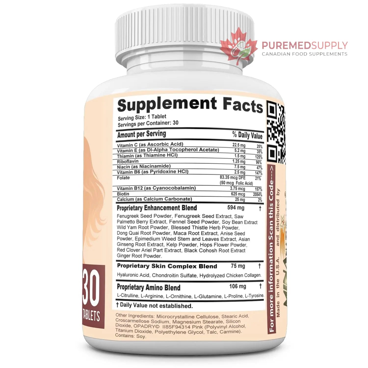 MINANATURALS VELVIRA Feminine Wellness Support Supplement for Women Herbal Rejuvenation Formula with Vitamins, Amino Acids & Collagen 30 Tablets MINANATURALS buy supplements canada