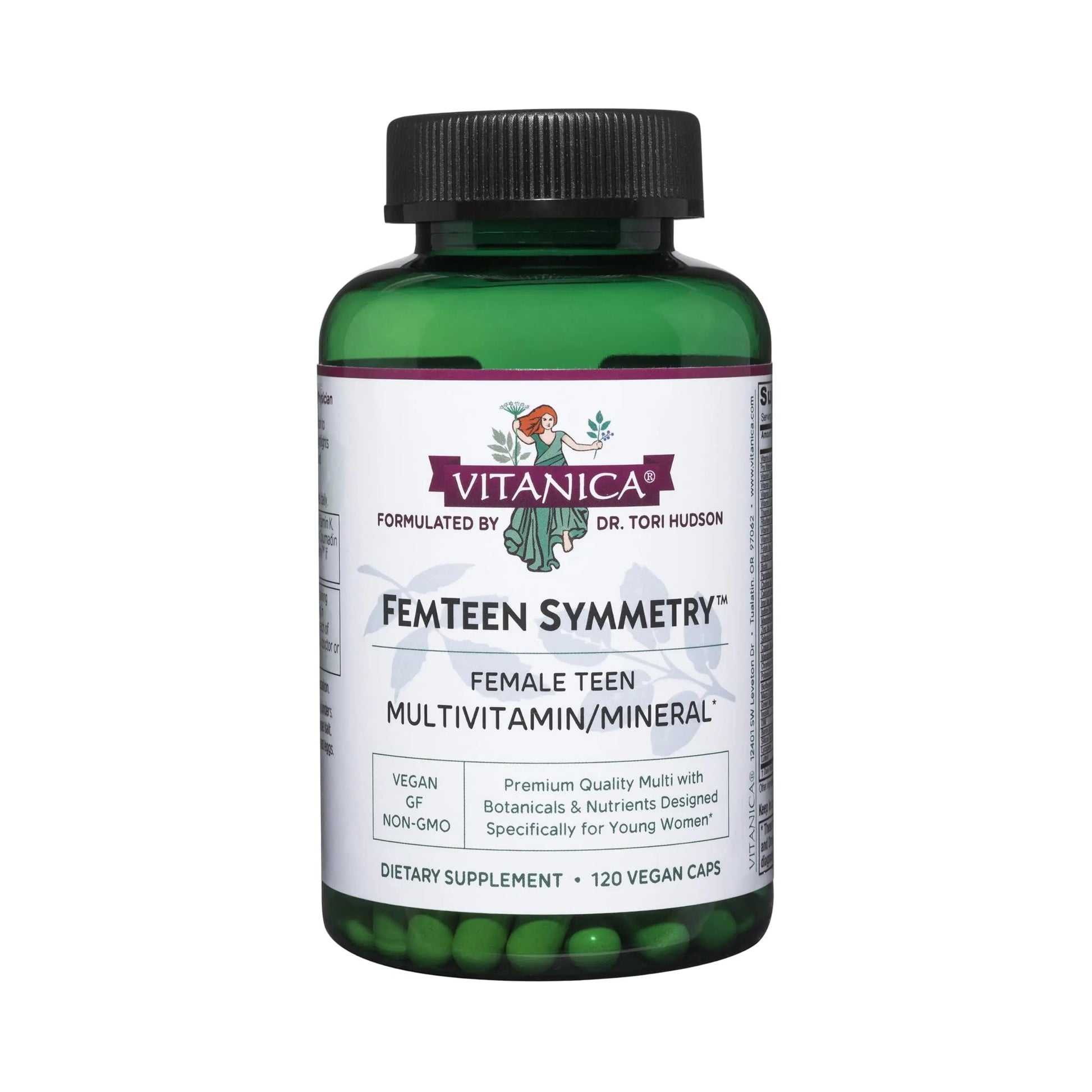 Vitanica FemTeen Symmetry, Vitamins for Teens Daily Multivitamin, Vegan, 120 Capsules Vitanica buy supplements canada