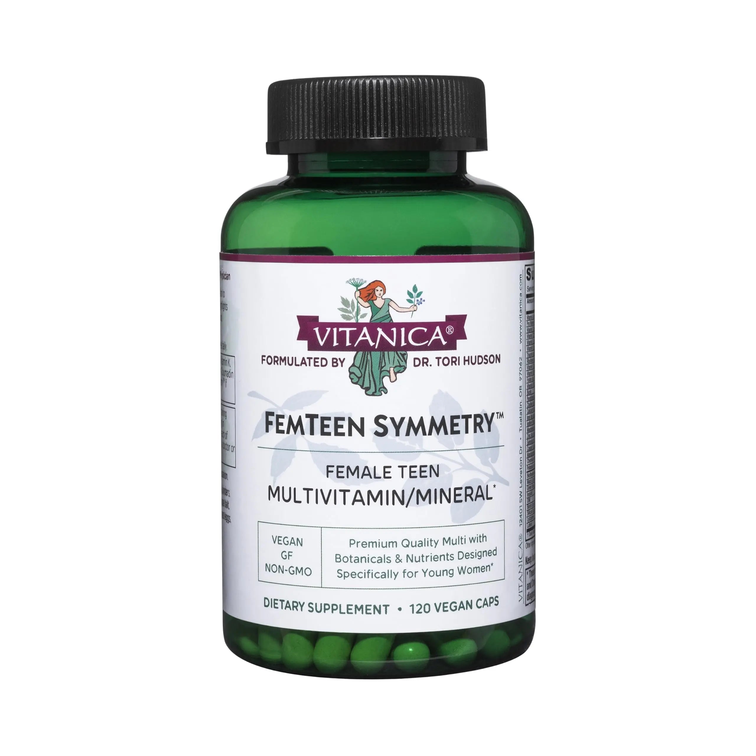 Vitanica FemTeen Symmetry, Vitamins for Teens Daily Multivitamin, Vegan, 120 Capsules Vitanica buy supplements canada