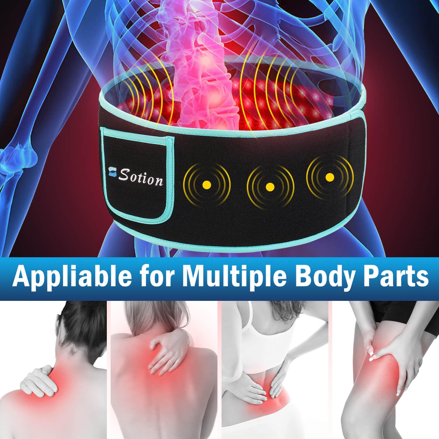 Sotion Red Light Therapy Belt with Massage-Red Light Therapy for Body&Near Infrared Light Therapy comrelax buy supplements canada