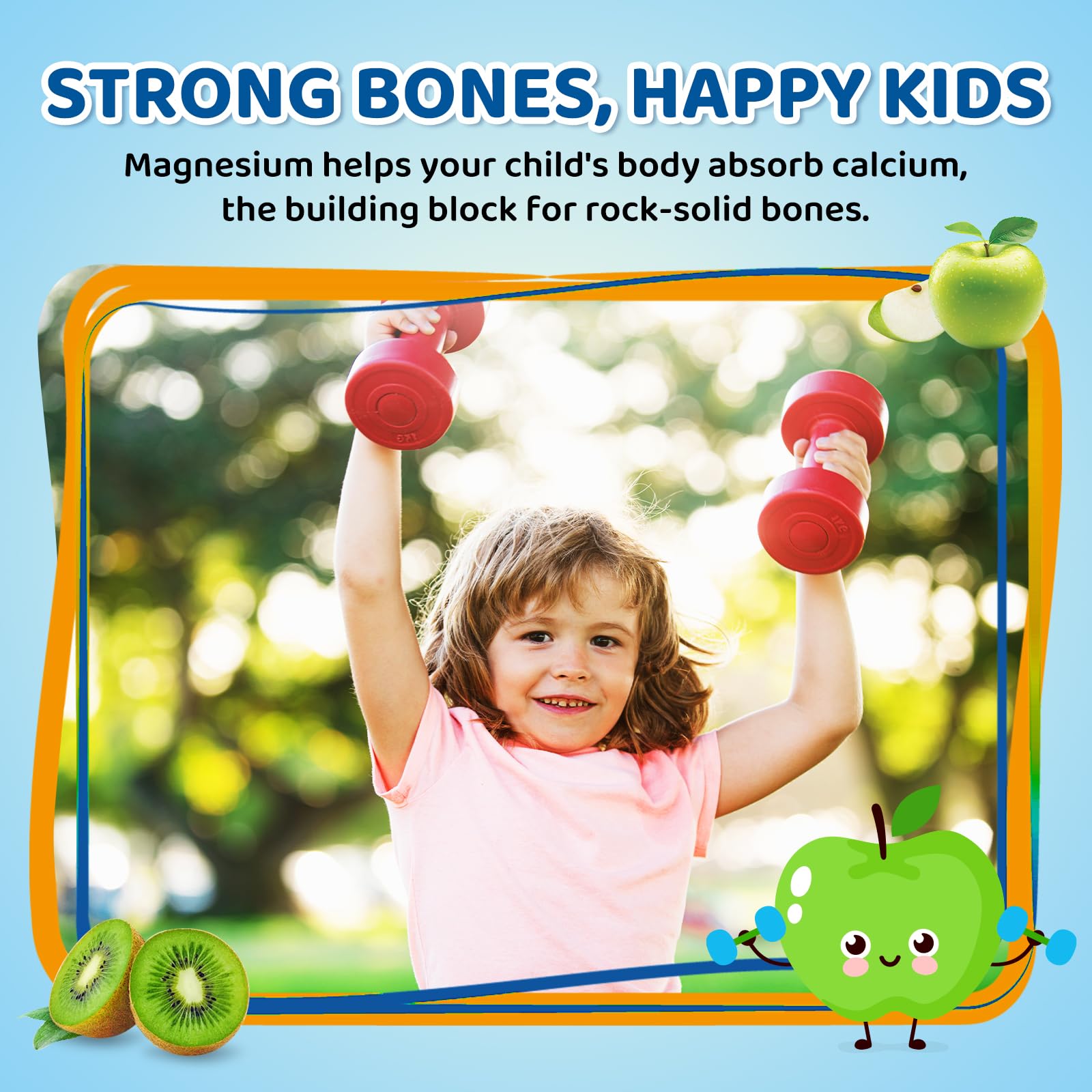 Center-Filled Magnesium Gummies for Kids 300MG - Magnesium Glycinate Gummies with L-theanine, Omega-3, Vitamin B6, D for Kids & Adults, Supplement for Sleep, Calm & Muscle Relaxation - Apple & Kiwi CNCHEF buy supplements canada