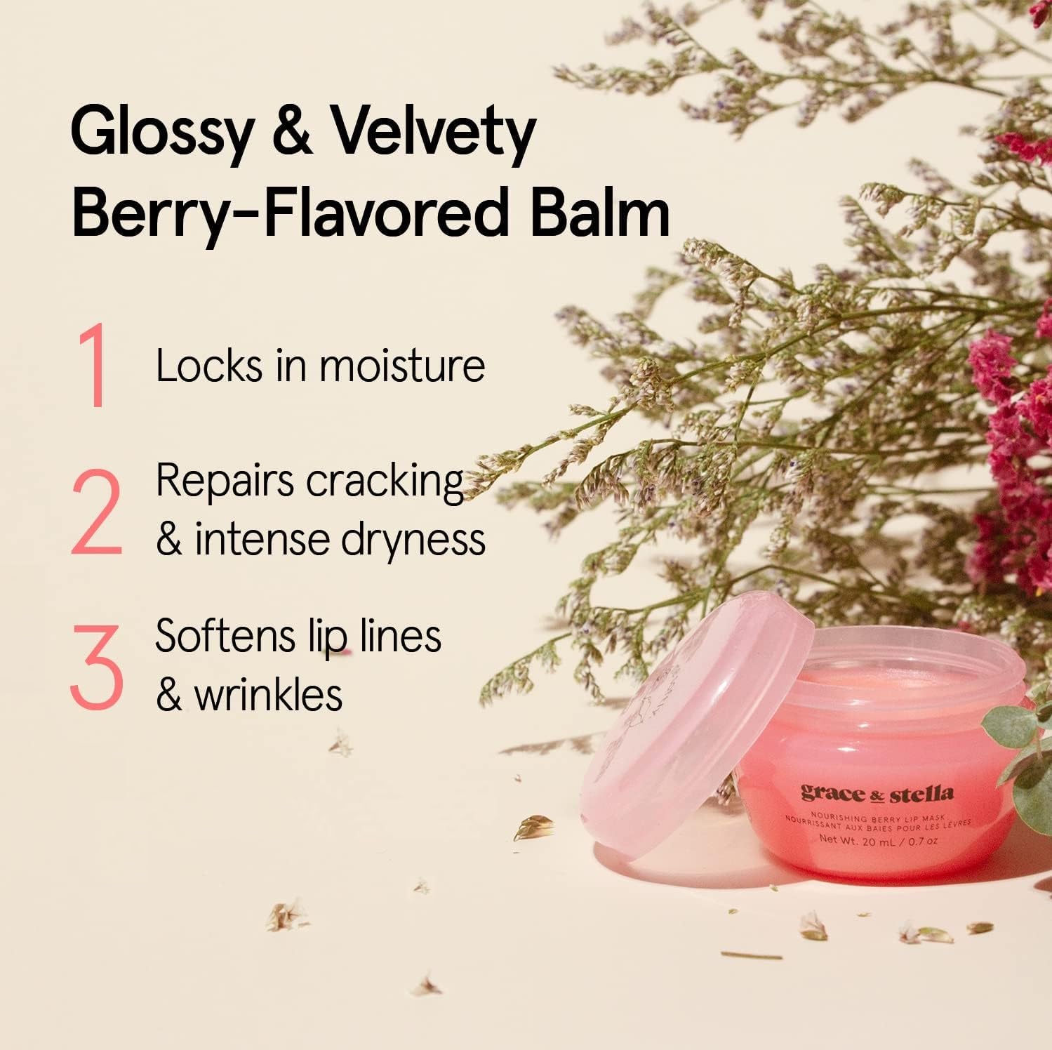 grace & stella Award Winning Lip Butter - Hydrating Lip Balm - Nourishing Lip Mask (1-pack) Travel Essentials, Travel Size Toiletries grace & stella buy supplements canada