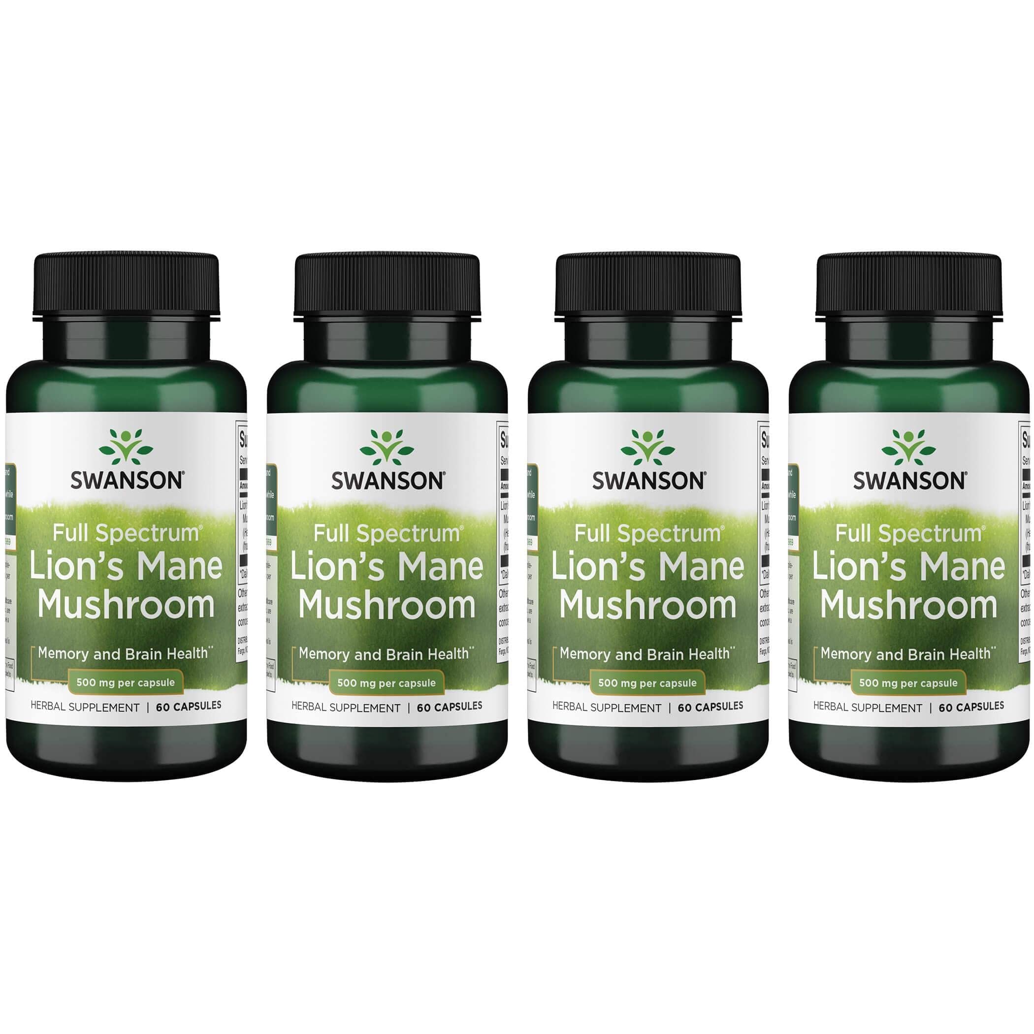 Swanson Lion's Mane Mushroom Capsules - 500 mg Each, 60 Capsules - Swanson buy supplements canada