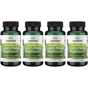 Swanson Lion's Mane Mushroom Capsules - 500 mg Each, 60 Capsules - Swanson buy supplements canada
