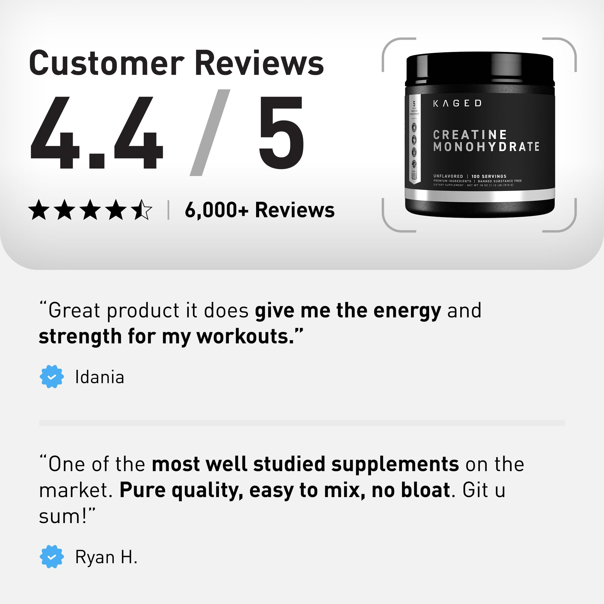 Kaged Creatine Monohydrate Micronized Powder | Unflavored | Muscle Building & Recovery | 5000 mg Per Serving | Vegan, Gluten Free, Easily Digestible Kaged buy supplements canada