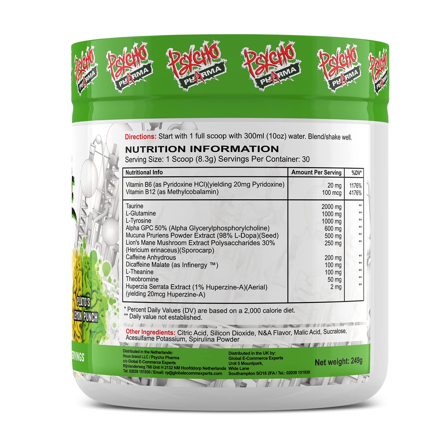Psycho Pharma. Infinite Brain Nootropic Game Changer. Compete Win (Plato's Lemon Punch, 30 Serving) Psycho Pharma buy supplements canada