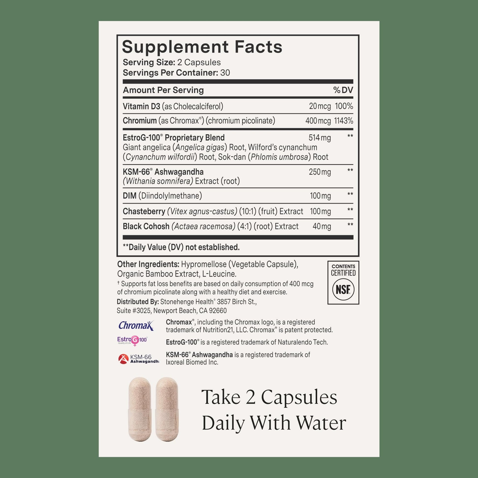 Stonehenge Health for Women Menopause Support for Peri + Menopause + Post - Mood, Energy, Stress, Hot Flashes, Night Sweats, Sleep & Cortisol, Chromax Chromium, Vitamin D3, KSM-66 Ashwagandha Extract Stonehenge Health buy supplements canada
