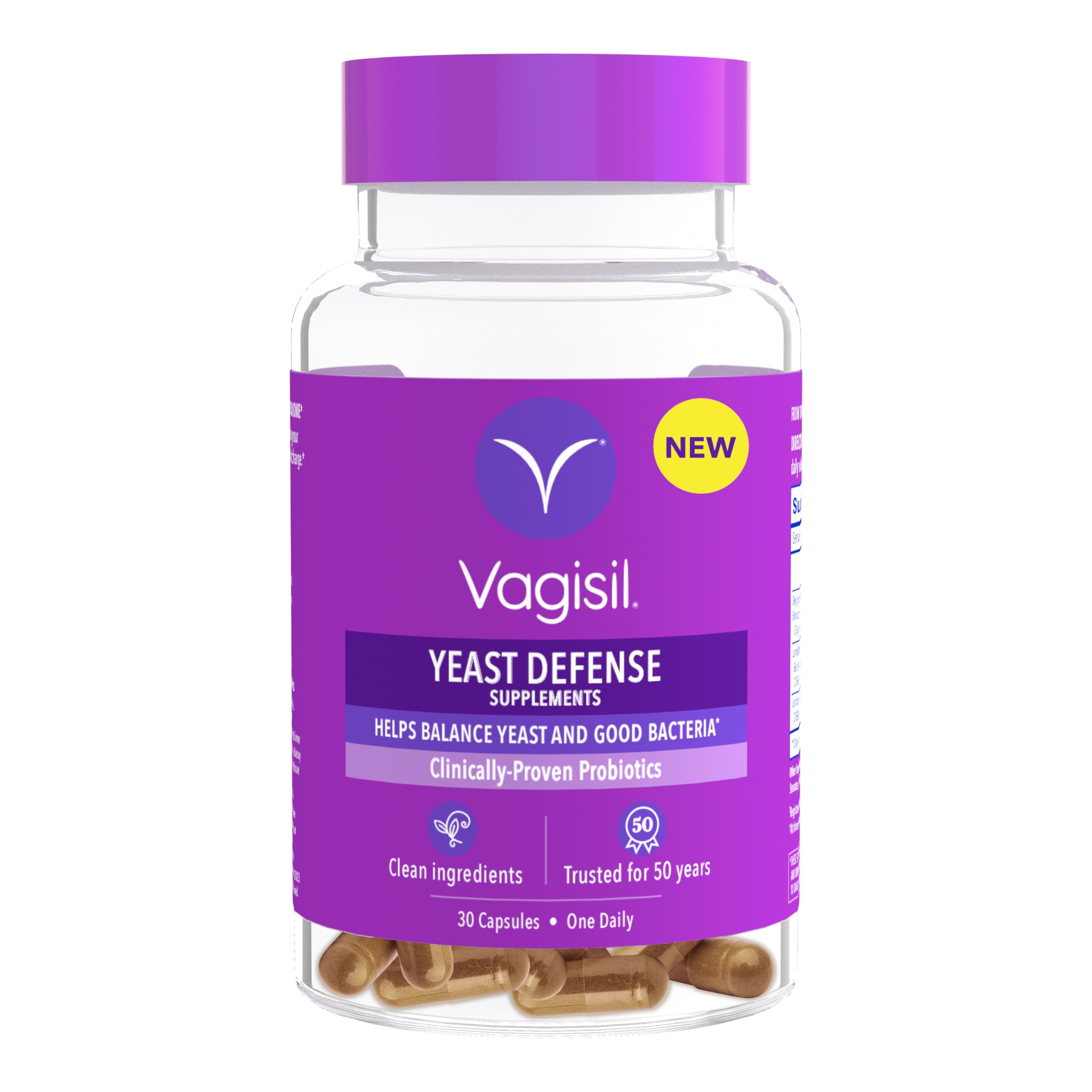Vagisil Yeast Defense Supplements, Helps Balance Yeast and Good Bacteria, Clinically-Proven Probiotics Vagisil buy supplements canada