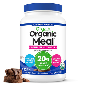 Orgain Organic Vegan Meal Replacement Protein Powder, Creamy Chocolate Fudge - 20g Plant Based Protein, Gluten Free, Dairy Free, Lactose Free, Soy Free, No Sugar Added, Orgain buy supplements canada