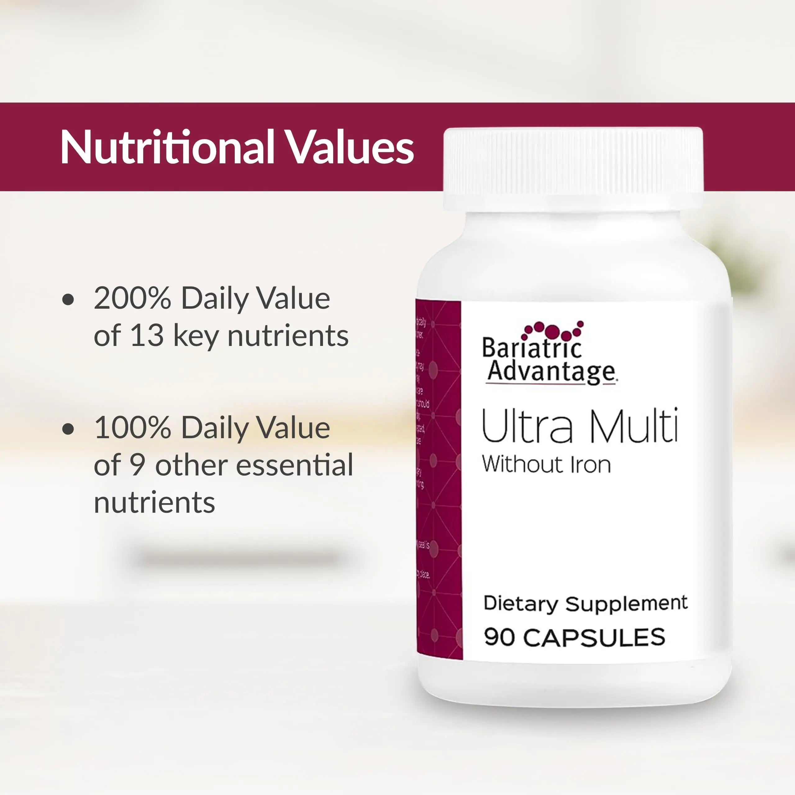 Bariatric Advantage Ultra Multi Without Iron, High Potency Daily Multivitamin for Bariatric Surgery Patients Bariatric Advantage buy supplements canada