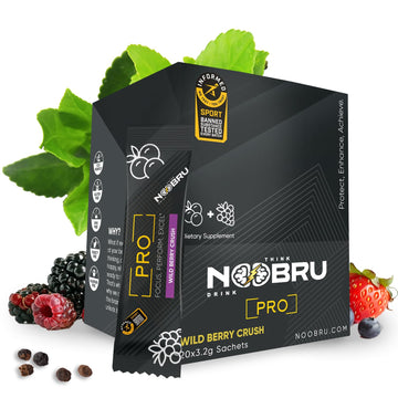 Noobru™ Pro - Brain & Nootropic Supplement for Cognitive Performance, Mental Clarity, and Focus - Precision-Formulated Drink with 17 Research-Backed Ingredients - 20 Servings Noobru buy supplements canada