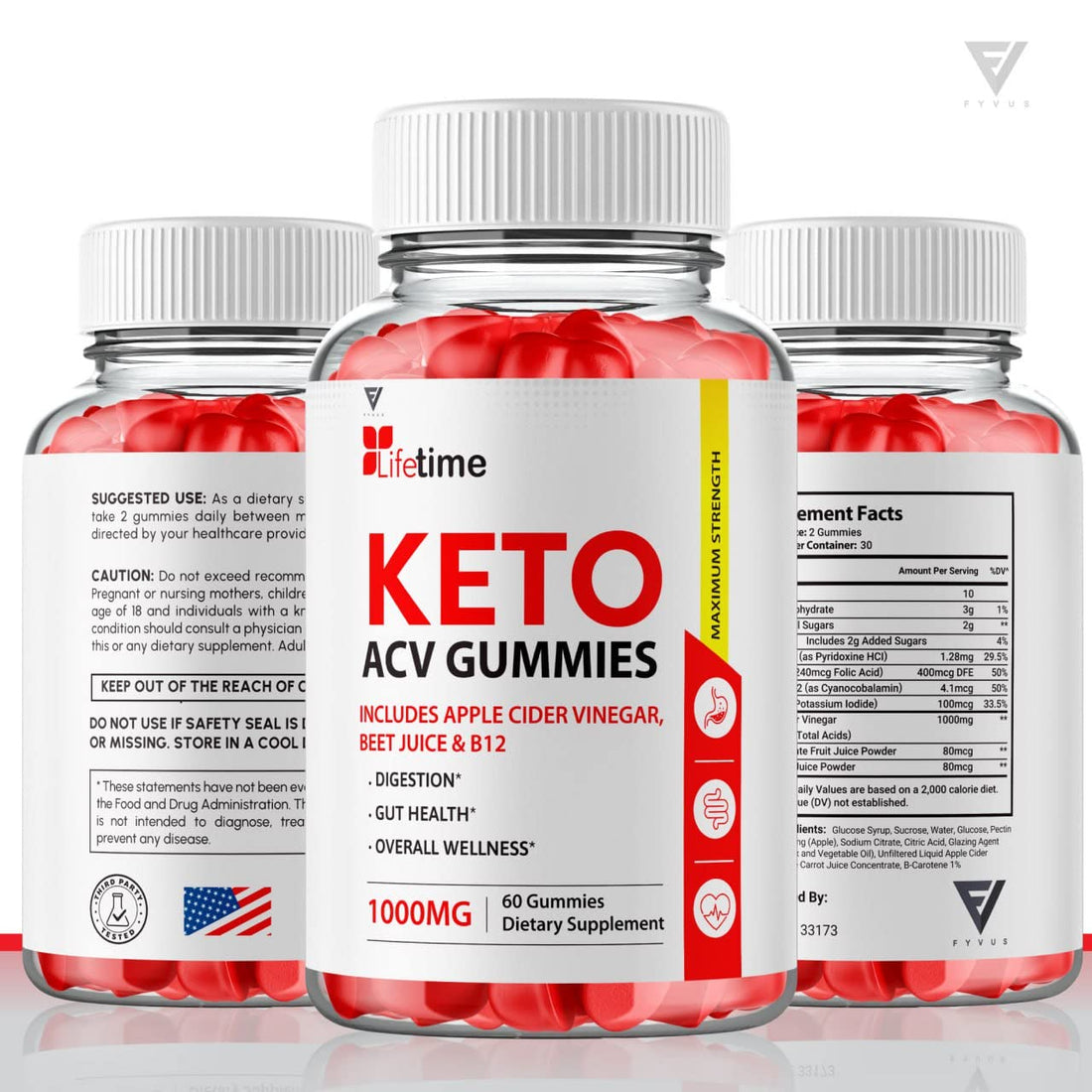 (3 Pack) Lifetime Keto Plus ACV Gummies Advanced Weight Loss AVC, Life Time Keto ACV Fyvus buy supplements canada