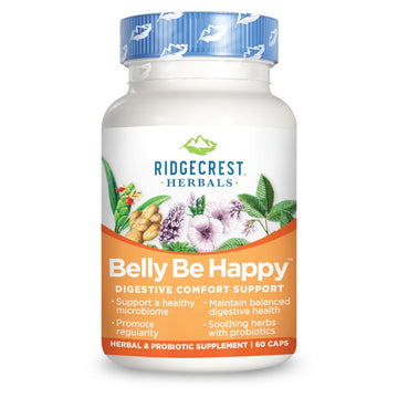 RidgeCrest Herbals Belly Be Happy - 60 Capsules - Digestive Comfort Support - Non-GMO RidgeCrest Herbals buy supplements canada