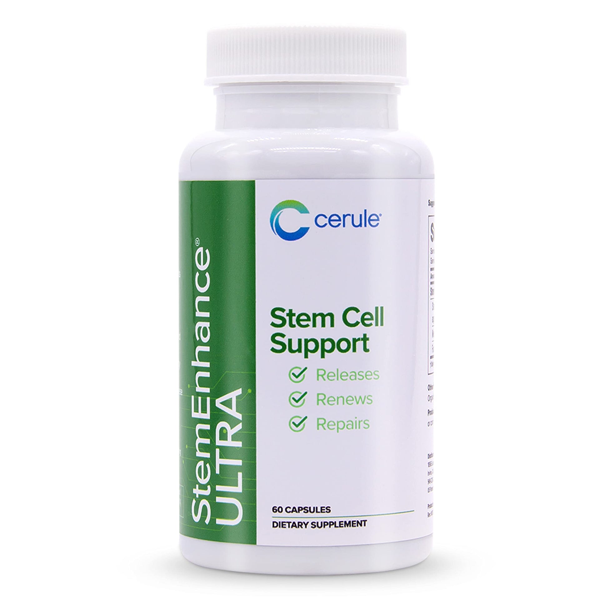 Cerule StemEnhance Ultra Natural Stem Cell Support Supplement – Freshwater Microalgae and Marine Macroalgae Extracts for Cellular Renewal, Immune Function, Energy, and Tissue Recovery – 60 Capsules Cerule buy supplements canada