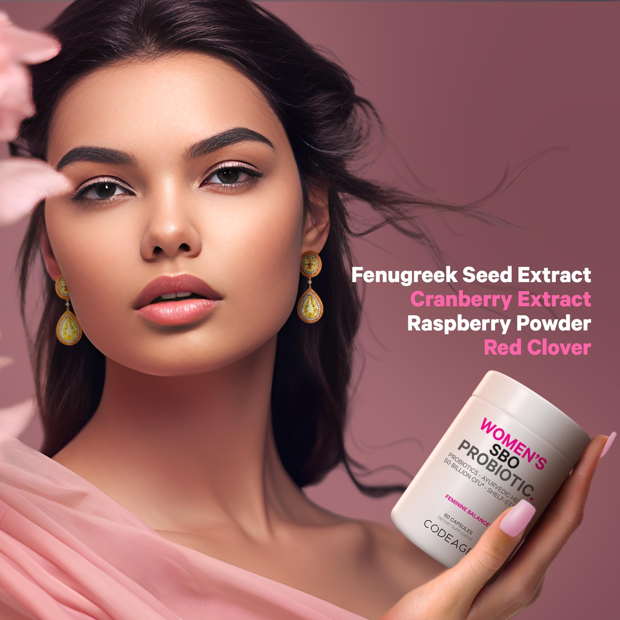 Codeage Women’s Probiotics Supplement - 50 Billion CFUs - SBO Probiotics & Prebiotics - Cranberries - Feminine Health - Fermented Botanical Blend, Whole Food Supplement - Vegan, Non-GMO - 60 Capsules Codeage buy supplements canada