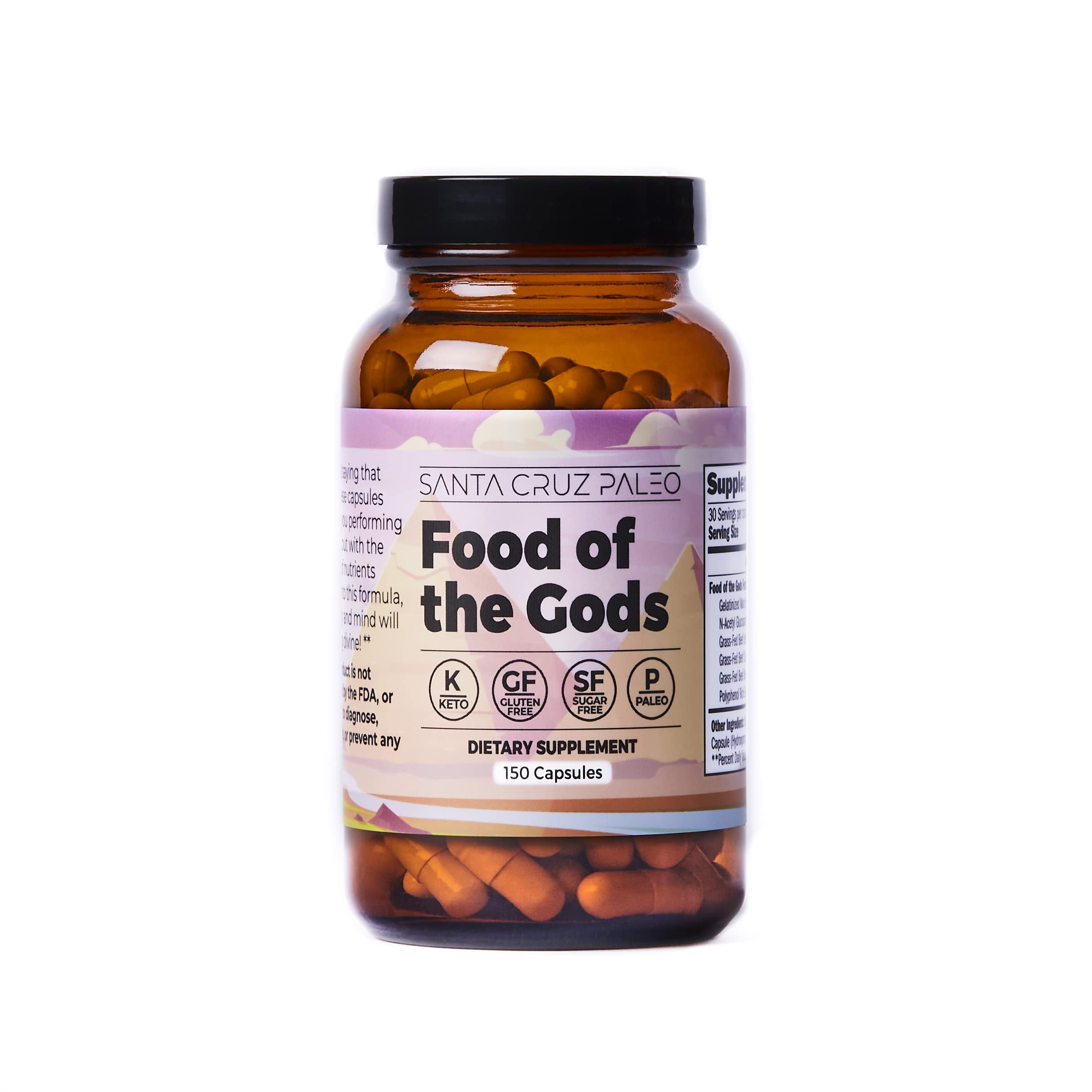 Santa Cruz Paleo, Food of the Gods Grass Fed Beef Organ Supplement for Men and Women, with Collagen, Maca Root, Colostrum, Bone Broth, Iron, Vitamin B12, Gluten Free, Keto Friendly, 30 Servings Santa Cruz Paleo buy supplements canada