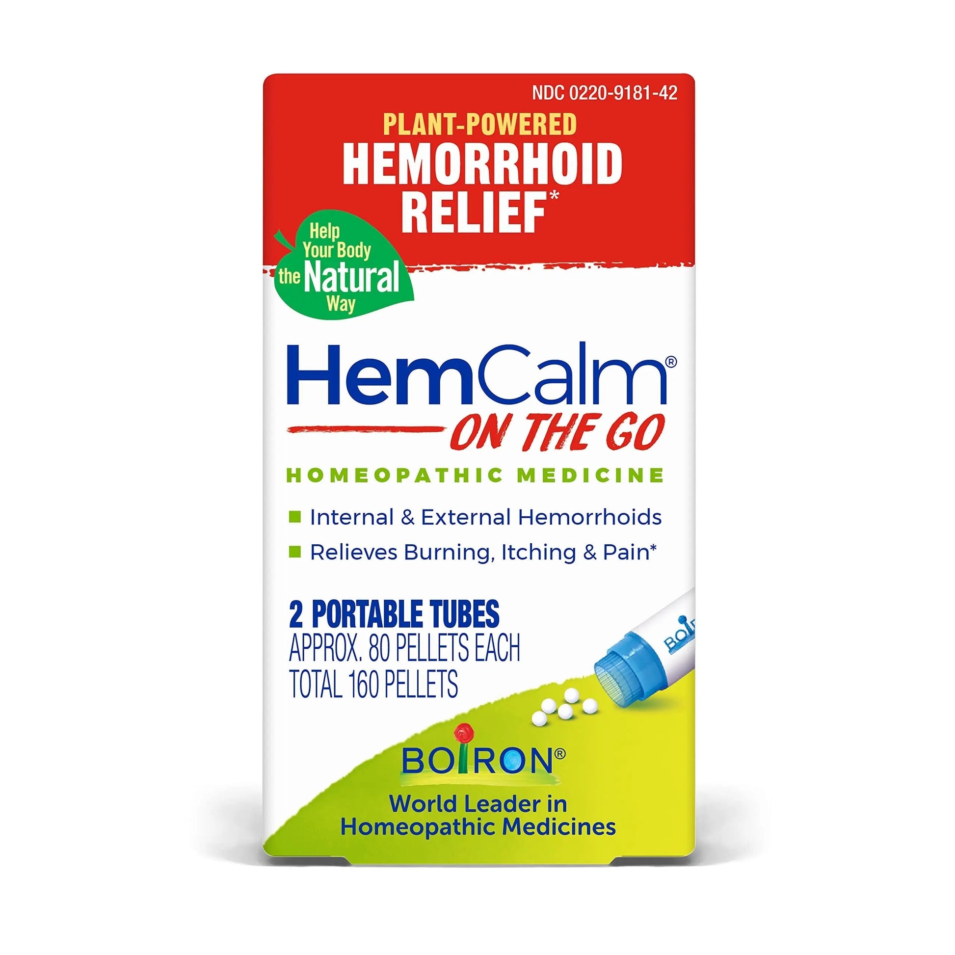Boiron HemCalm On The Go Travel Essential for Hemorrhoid Relief of Pain, Itching, Swelling or Discomfort - 2 Count (160 Pellets) Boiron buy supplements canada