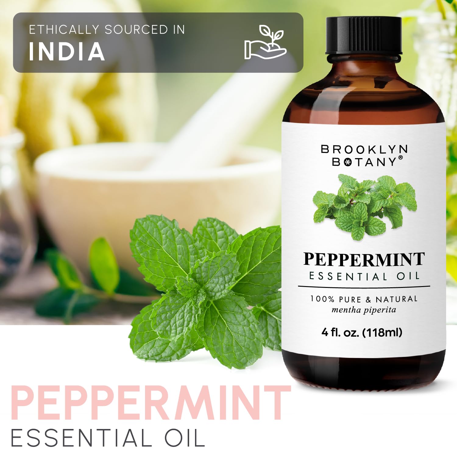 Brooklyn Botany Peppermint Essential Oil - Huge 4 Fl Oz - 100% Pure and Natural - Premium Grade Brooklyn Botany buy supplements canada