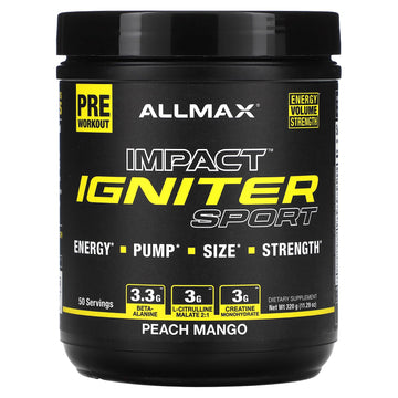 Allmax IGNITER SPORT Peach Mango (320g) Allmax buy supplements canada
