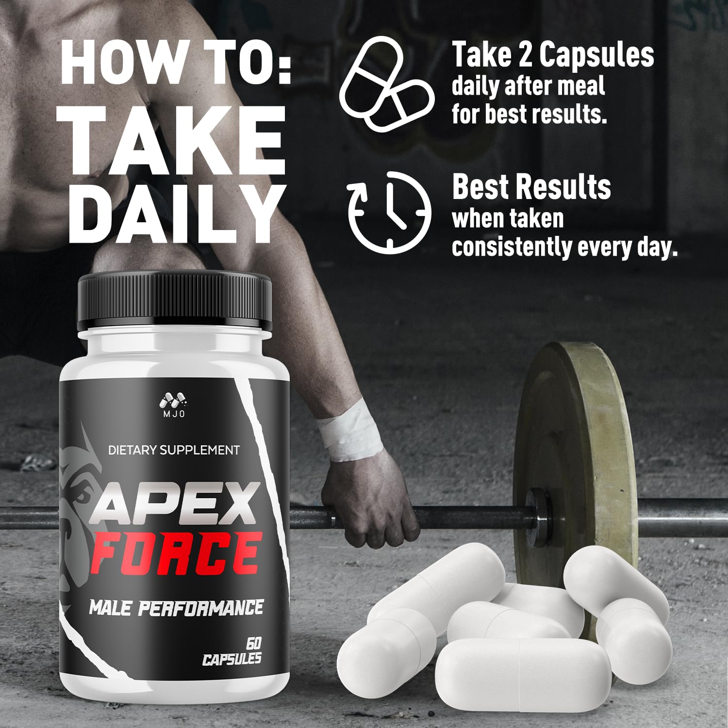 Apex Force Capsules, Official ApexForce Supplement Pills with All Natural Ingredients, Apex Force Maximum Strength Support with Premium Vitamins for Advanced Health & Overall Wellness (60 Capsules) MJO buy supplements canada
