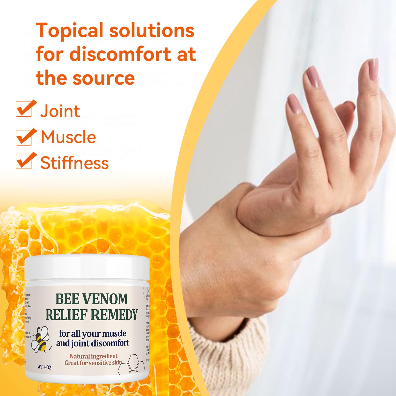 KOKOMAANE Zealand Bee Venom Professional Serum Care Cream, Muscle & Bone Relief - Fast Acting Soothing Effective Relief for Back, Neck, Hand, Foot, Knee, Muscle, Shoulder, Hip KOKOMAANE buy supplements canada