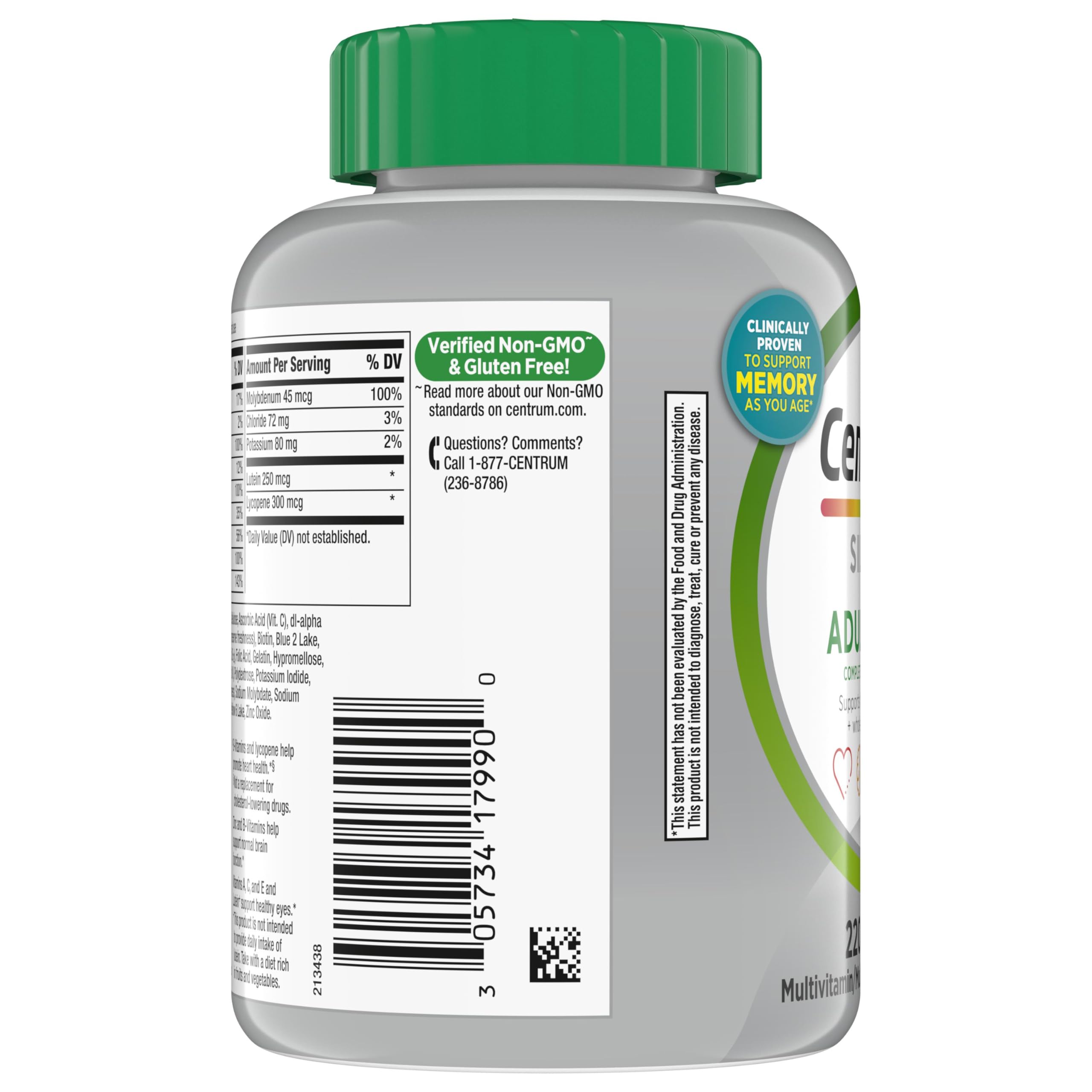 Centrum Silver Multivitamin for Adults 50 Plus, Multivitamin/Multimineral Supplement, Vitamin D3, B Vitamins, Gluten Free, Non-GMO Ingredients Centrum buy supplements canada