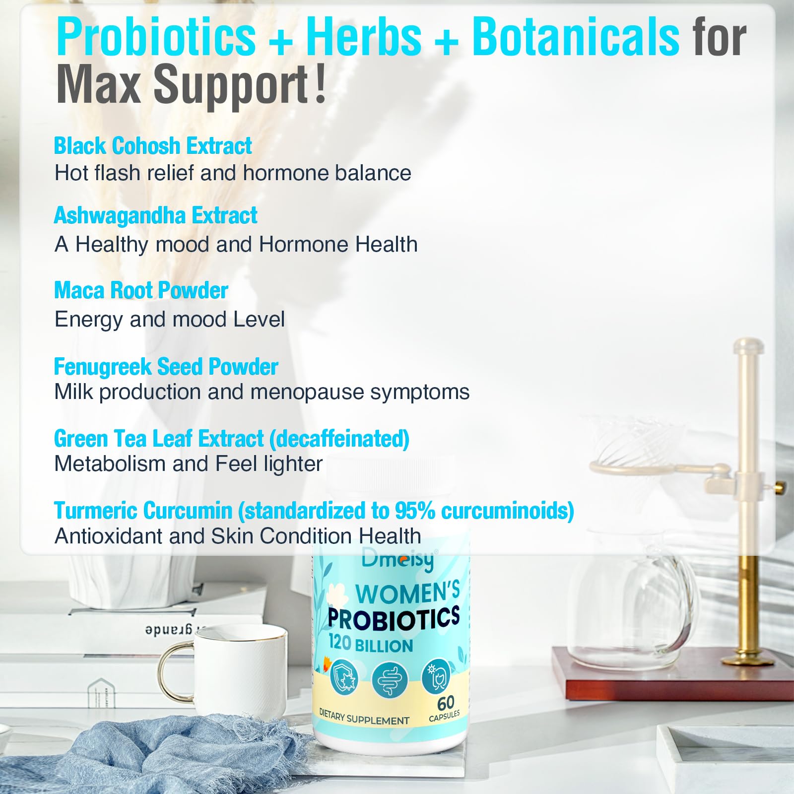 Dmeisy 120 Billion CFU Probiotic - Menopause Support Probiotics for Women, Natural Menopause Dmeisy buy supplements canada